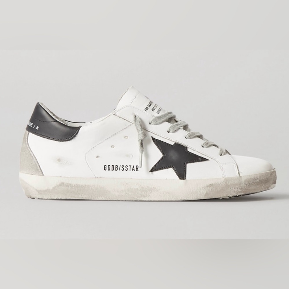 Golden Goose Superstar Distressed Leather Sneakers- brand new